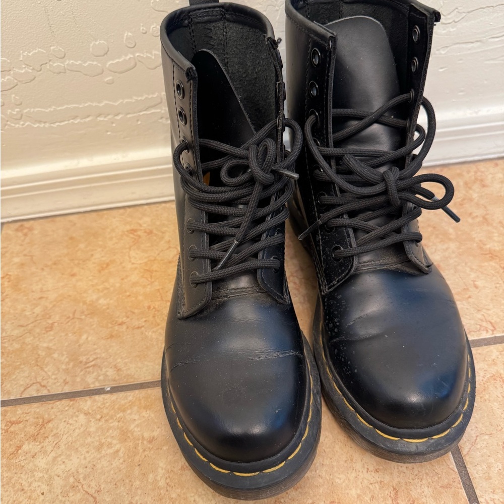 Black Lace-Up Boots